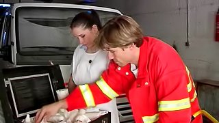 Naughty paramedic fucks a barely legal volunteering teen
