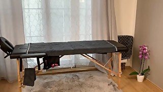 DOEGIRLS - CLAUDIA MACC BIG BOOTY CZECH MILF FINGERS AND MASTURBATES WITH HER TOYS ON MASSAGE TABLE