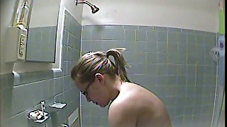 Check out hidden cam of my own wife taking a shower and flashing tits