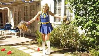 Blonde Cheerleader Ally Gets Fucked Jerks