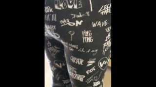 Step mom in tight leggings make step son cum on her panties after fuck