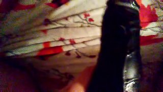 Prelude to orgasm 3(black sheath)40 sec blackout while cumming funny ending
