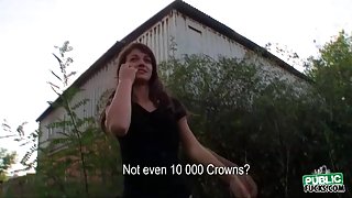 Petite teen Aimee gets fucked in reverse cowgirl