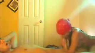 Hot sporty girl sucking and riding the cock in the bedroom